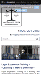 Mobile Screenshot of legalexperiencetraining.com